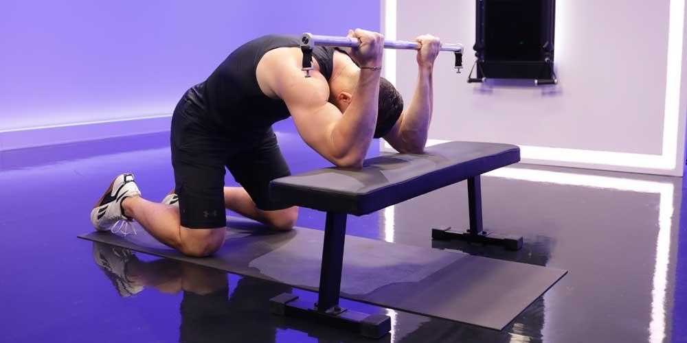 Bench-Anchored Lat Stretch